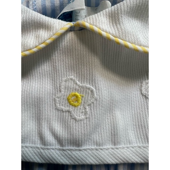 Funtasia! Too Dress Blue‎ White 4T Reversible Collar Bunny Flowers - Picture 8 of 12